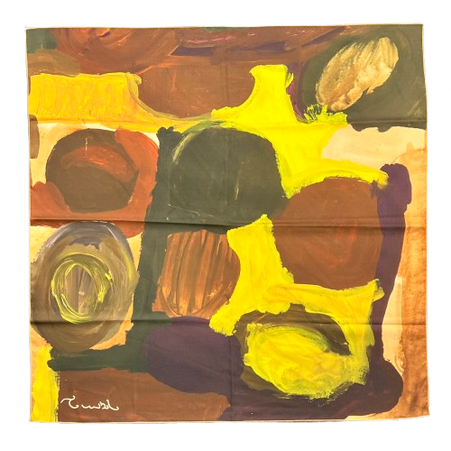 Golden Echo Abstract Scarf