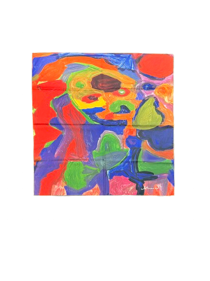 Vibrant Harmony Abstract Scarf