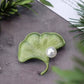 Ginkgo Leaf Pearl Brooch
