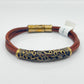 Grapevine Brass & Leather Bracelet