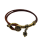 Brass & leather ornamental desighn bracelet