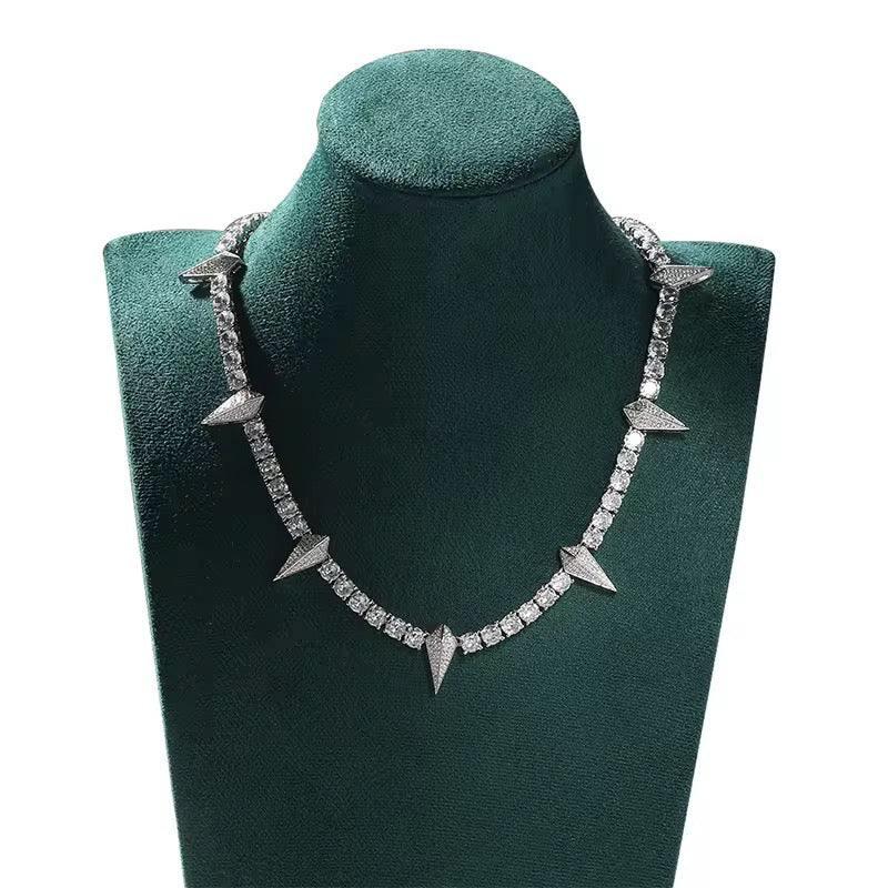 Starlit Spikes Diamond Necklace