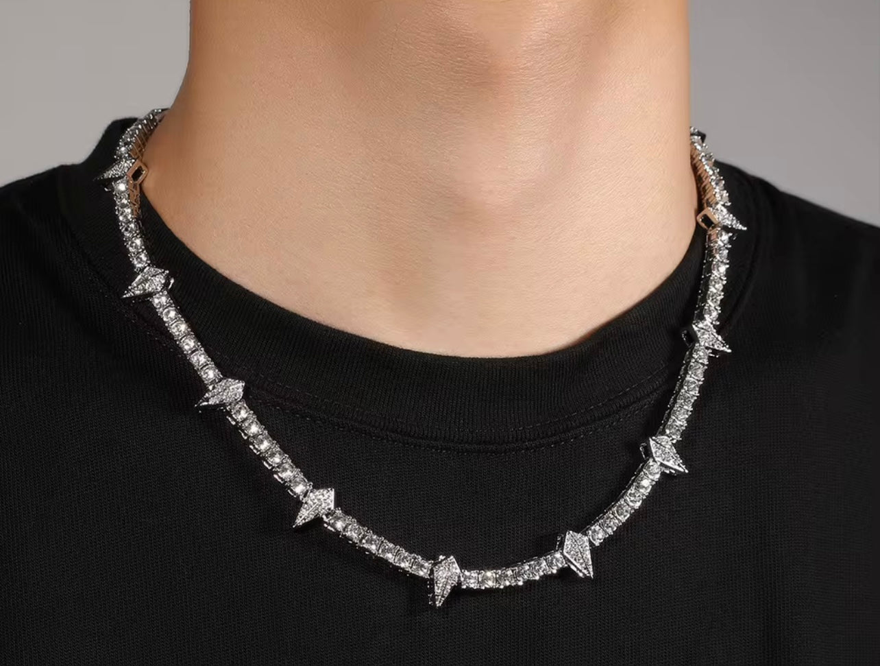 Starlit Spikes Diamond Necklace