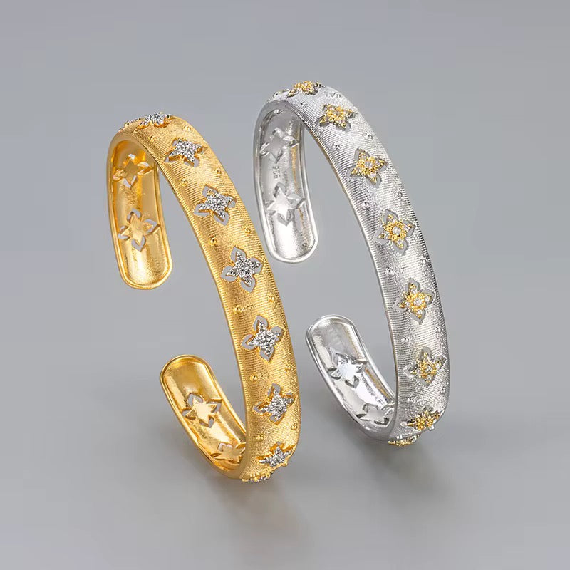 Star Blossom Cuff Bracelet