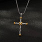 Twisted Rope Cross Necklace