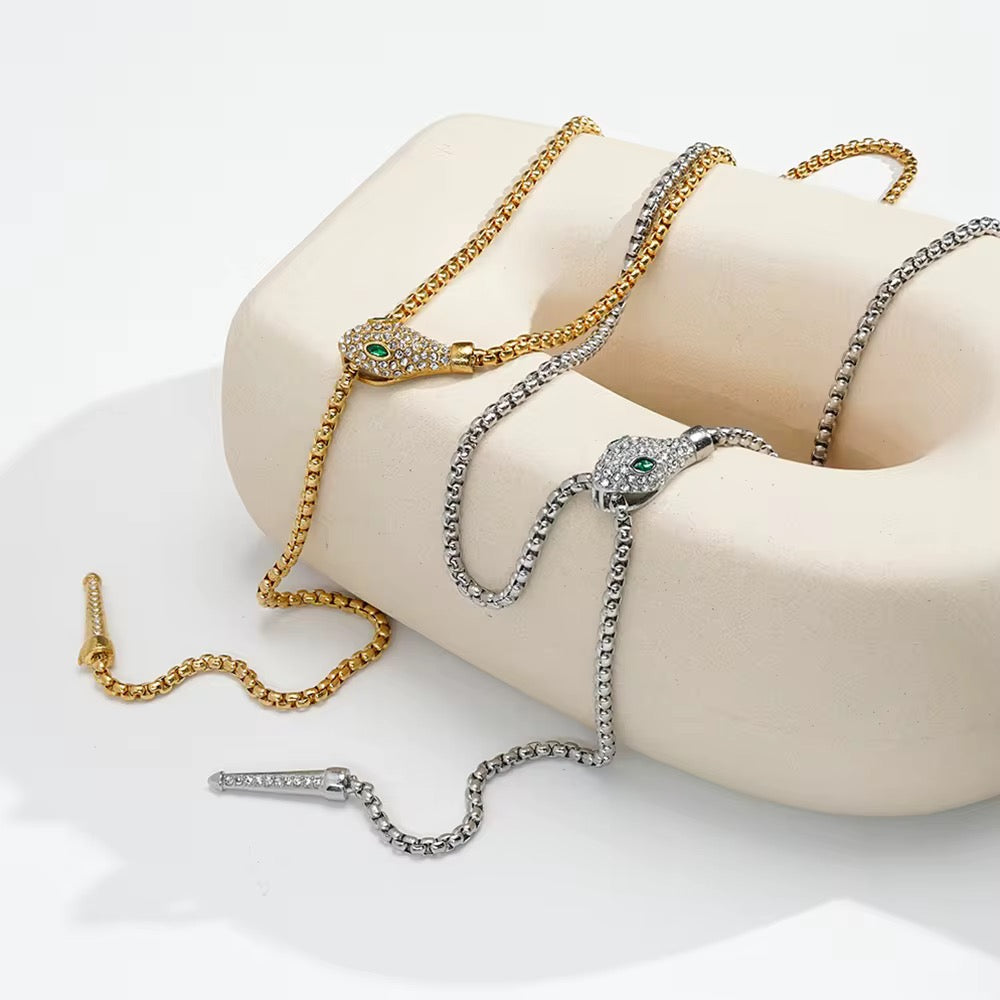 Gold & silver snake Necklace