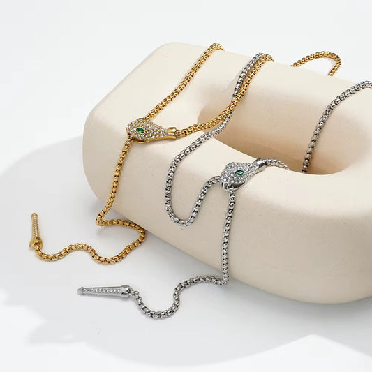Gold & silver snake Necklace