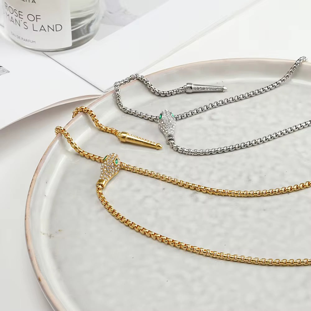 Gold & silver snake Necklace
