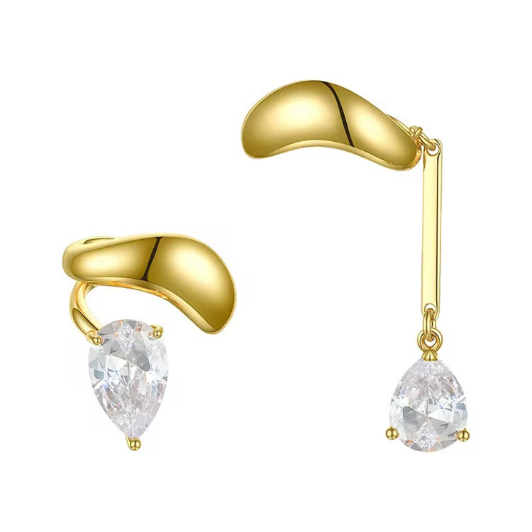 Gold Gem Earrings