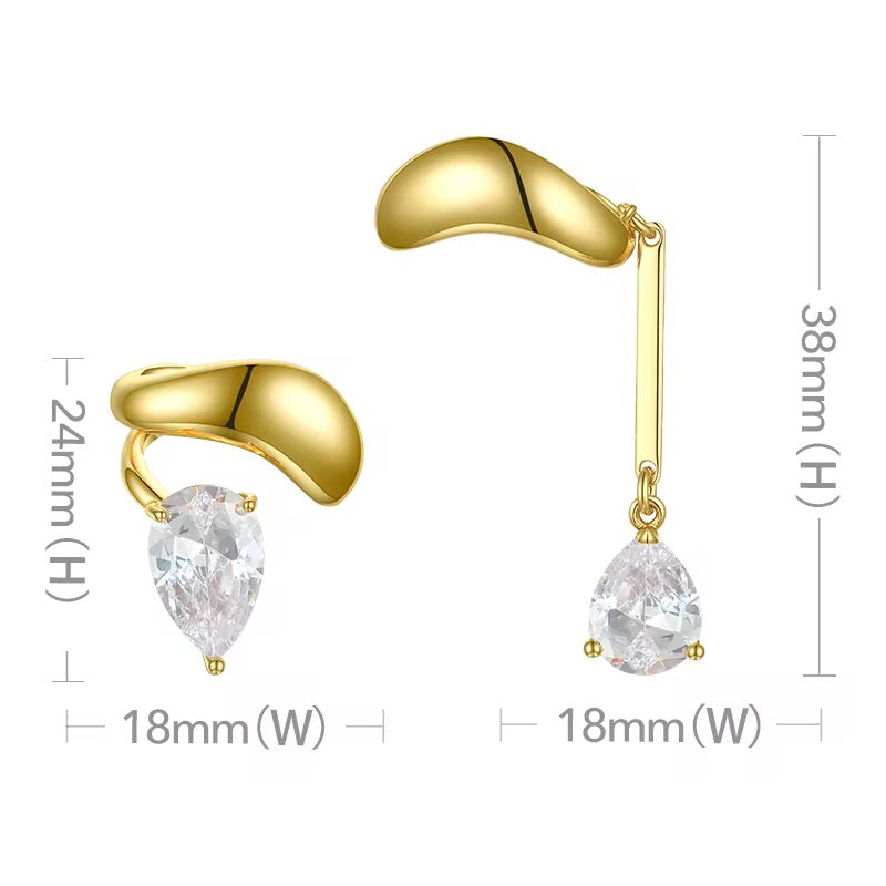Gold Gem Earrings