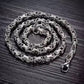 Silver double chain necklace