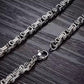 Silver double chain necklace