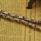 Silver double chain necklace