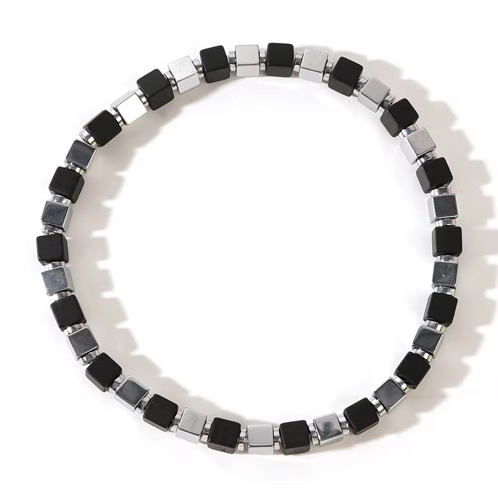 Mens metal beaded bracelet