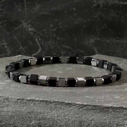 Mens metal beaded bracelet