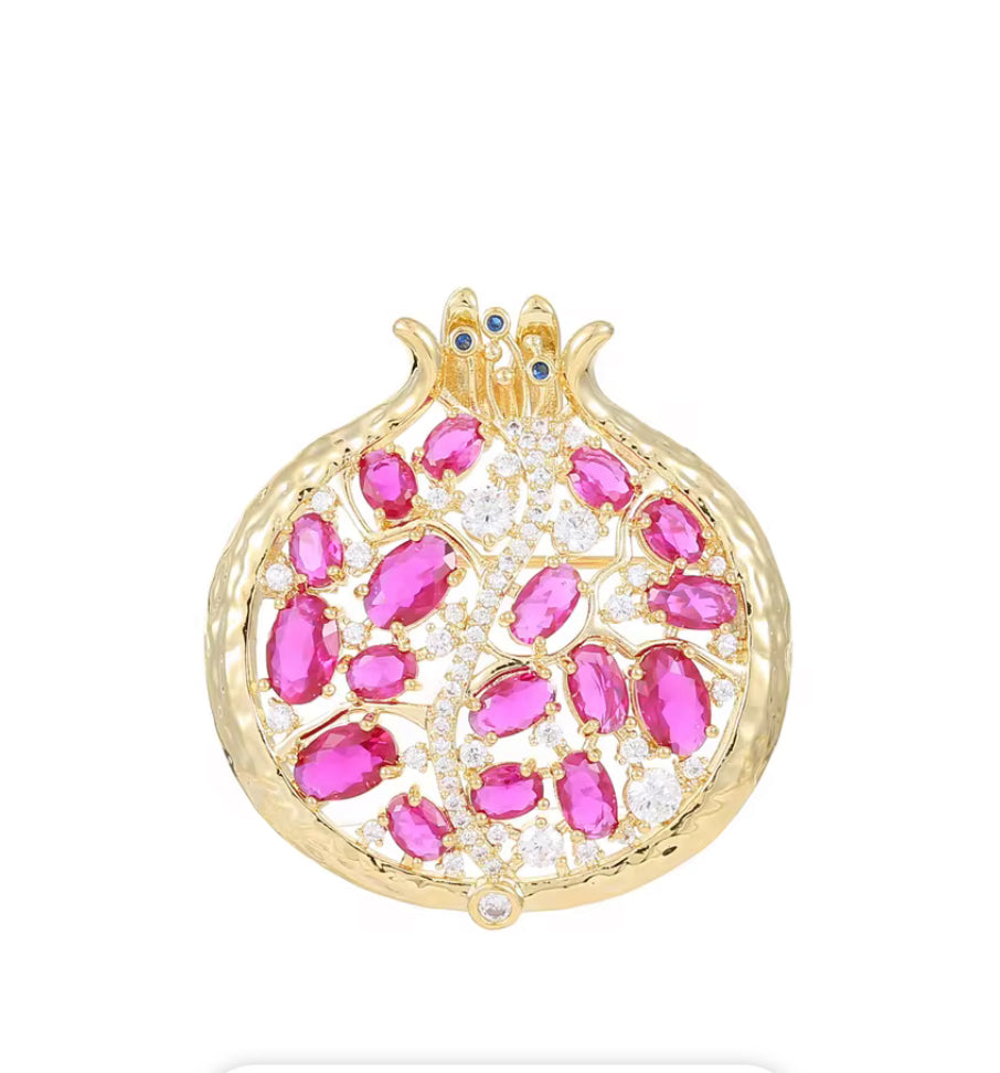 Sparkling Pomegranate Brooch