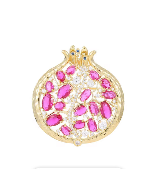 Sparkling Pomegranate Brooch