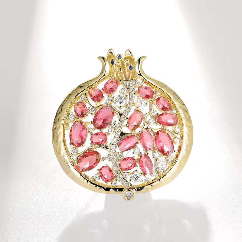 Sparkling Pomegranate Brooch