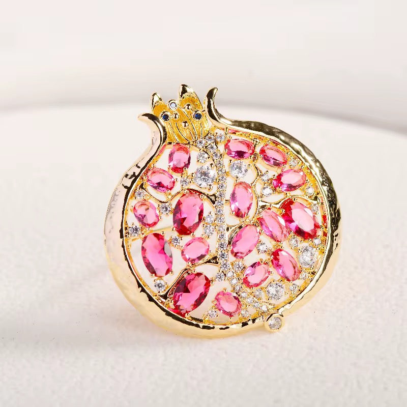 Sparkling Pomegranate Brooch