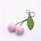 Furry Cherry Key Ring/ Bag Charm