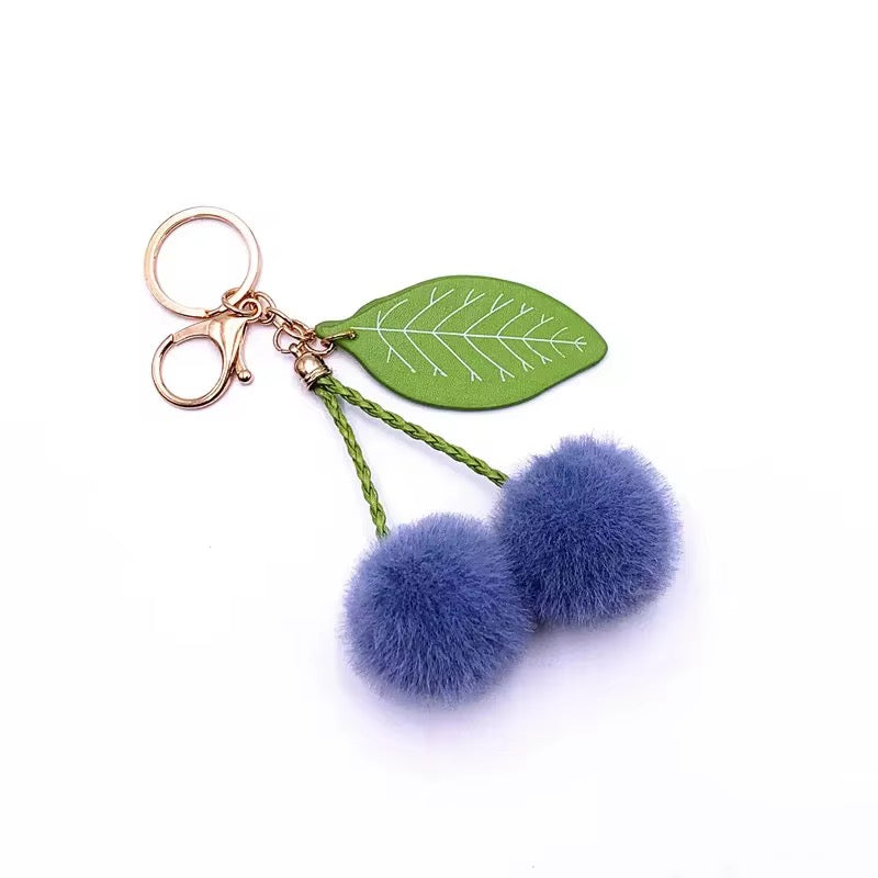 Furry Cherry Key Ring/ Bag Charm