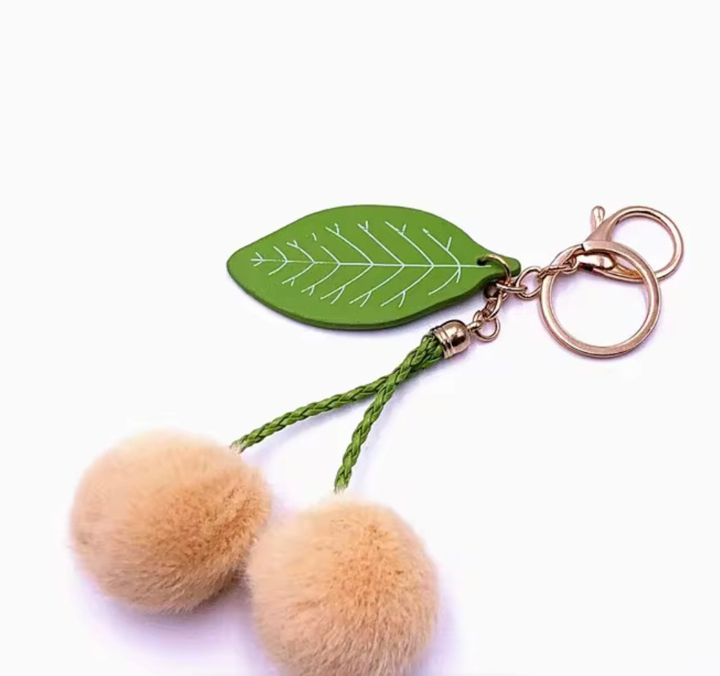 Furry Cherry Key Ring/ Bag Charm