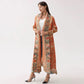 Heritage Antique Rug-Inspired Belted Kaftan Robe — Terracotta