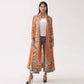 Heritage Antique Rug-Inspired Belted Kaftan Robe — Terracotta