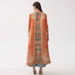Heritage Antique Rug-Inspired Belted Kaftan Robe — Terracotta