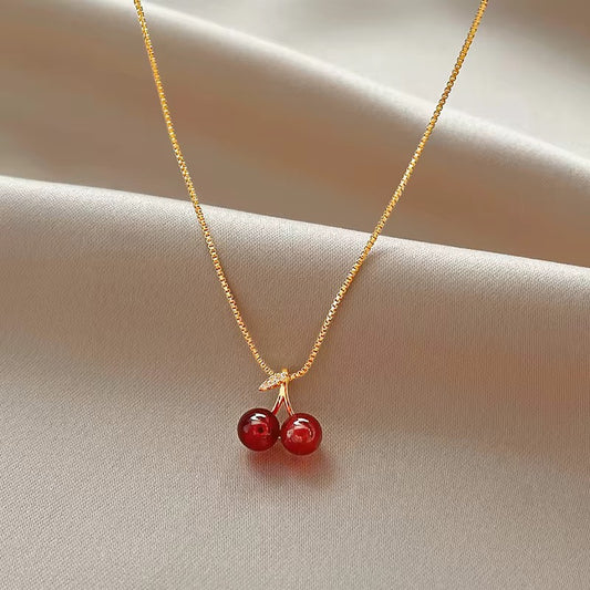 Dainty Cherry Necklace