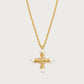 Pearl & Eternity cross Necklace