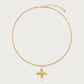 Pearl & Eternity cross Necklace