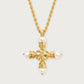 Pearl & Eternity cross Necklace