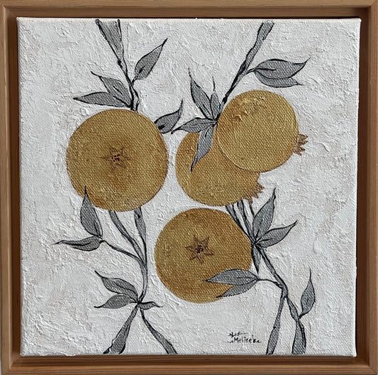 Golden Pomegranates-II Painting