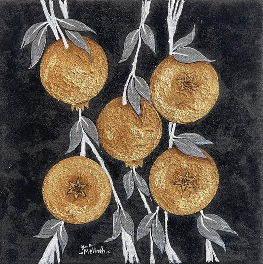 Golden Pomegranates-I Painting