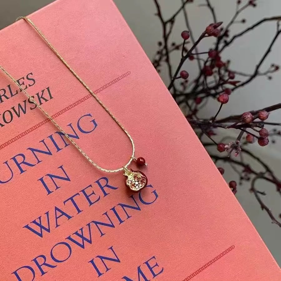 Pomegranate Charm Necklace