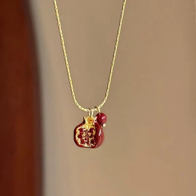 Pomegranate Charm Necklace