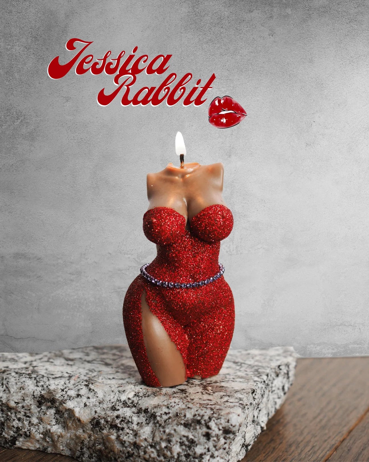 Jessica Rabbit Sculptural Candle