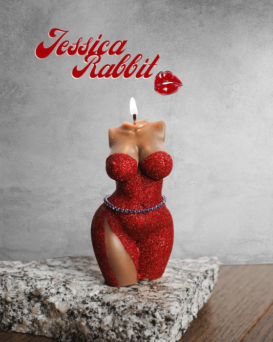 Jessica Rabbit Sculptural Candle