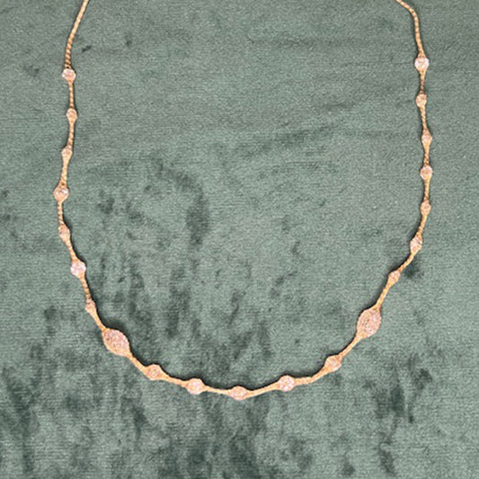 Rose Gold Mesh Short Necklace