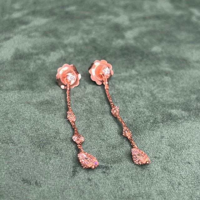 Rose Gold Mesh Earrings