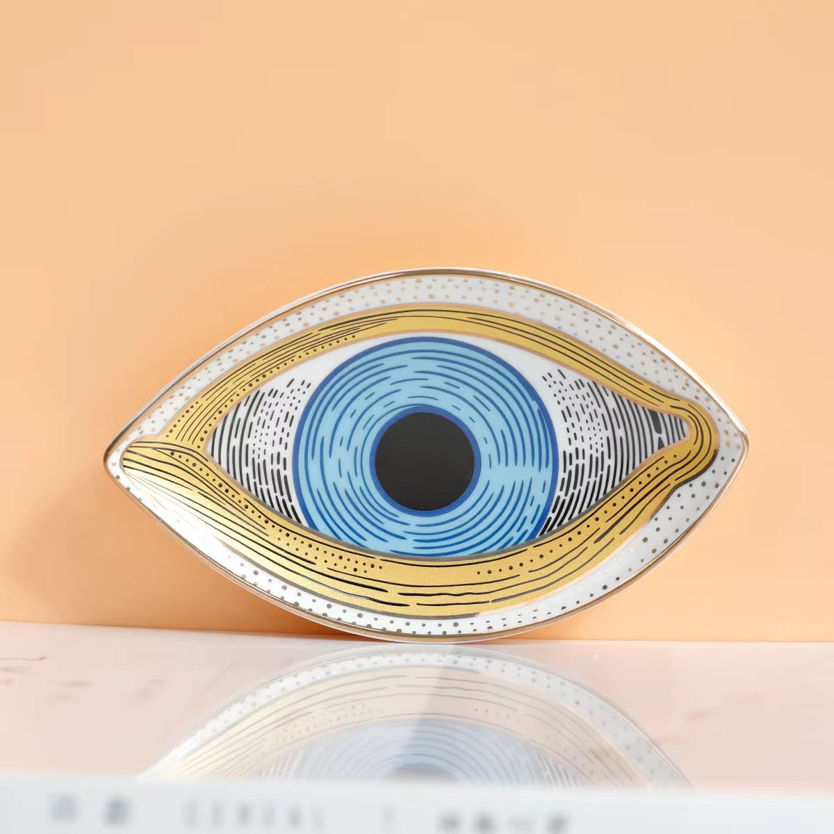 Evil Eye Ceramic Jewelry Tray