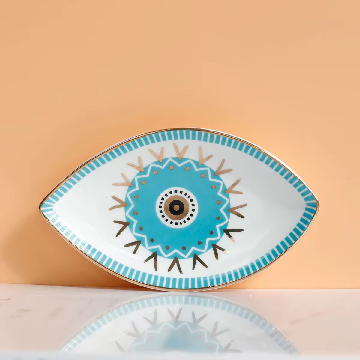 Evil Eye Ceramic Jewelry Tray