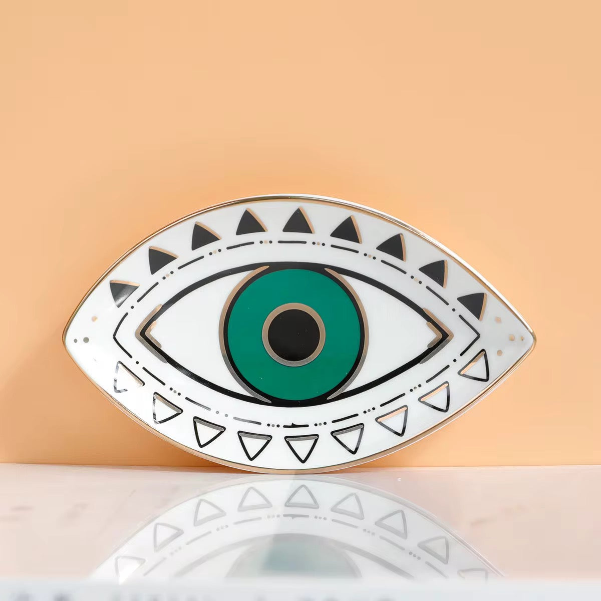 Evil Eye Ceramic Jewelry Tray