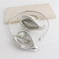 Sculptural Calla Lily Statement Cuff Bracelet – Gold & Silver