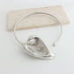 Sculptural Calla Lily Statement Choker Necklace – Gold & Silver