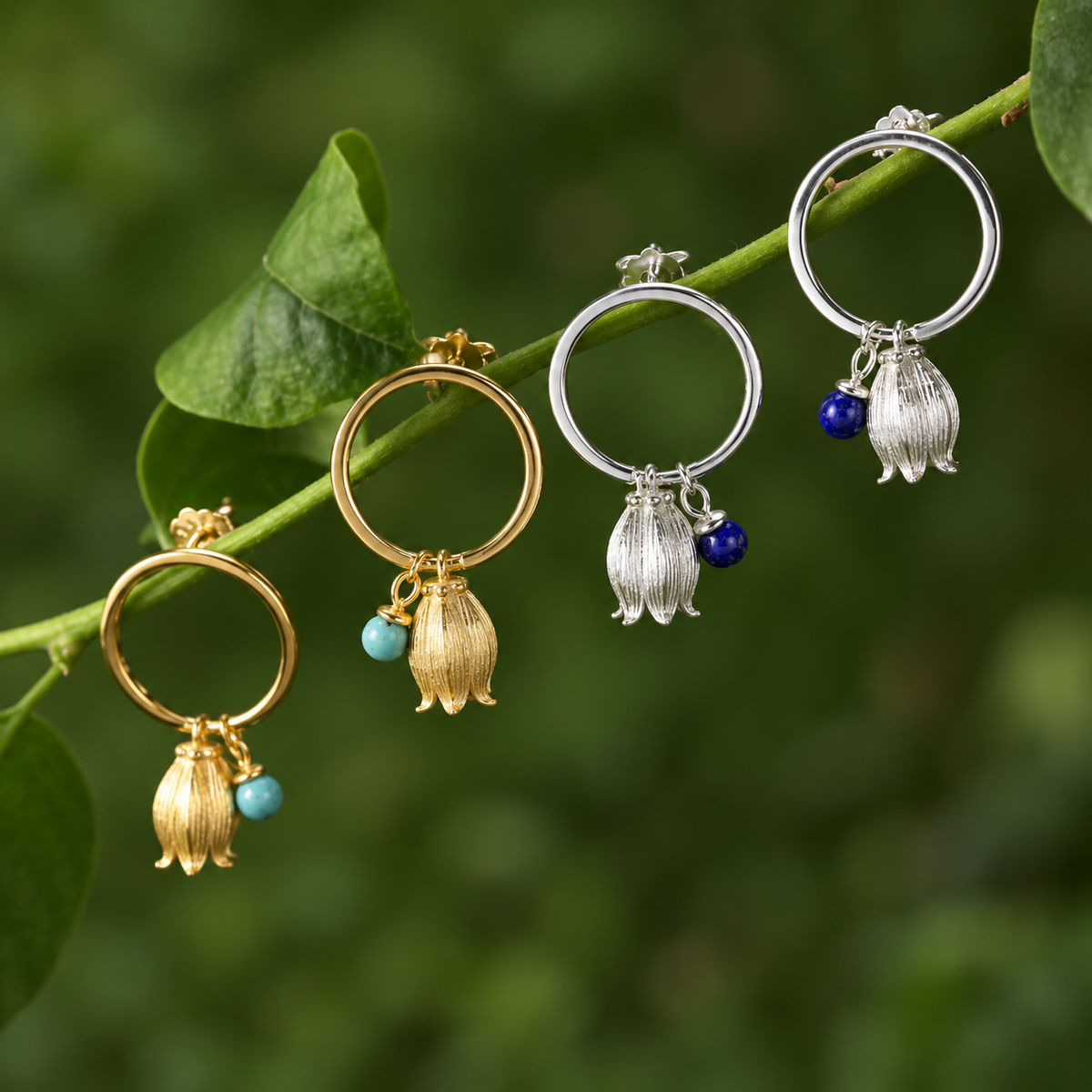 Bellflower Charm Earrings