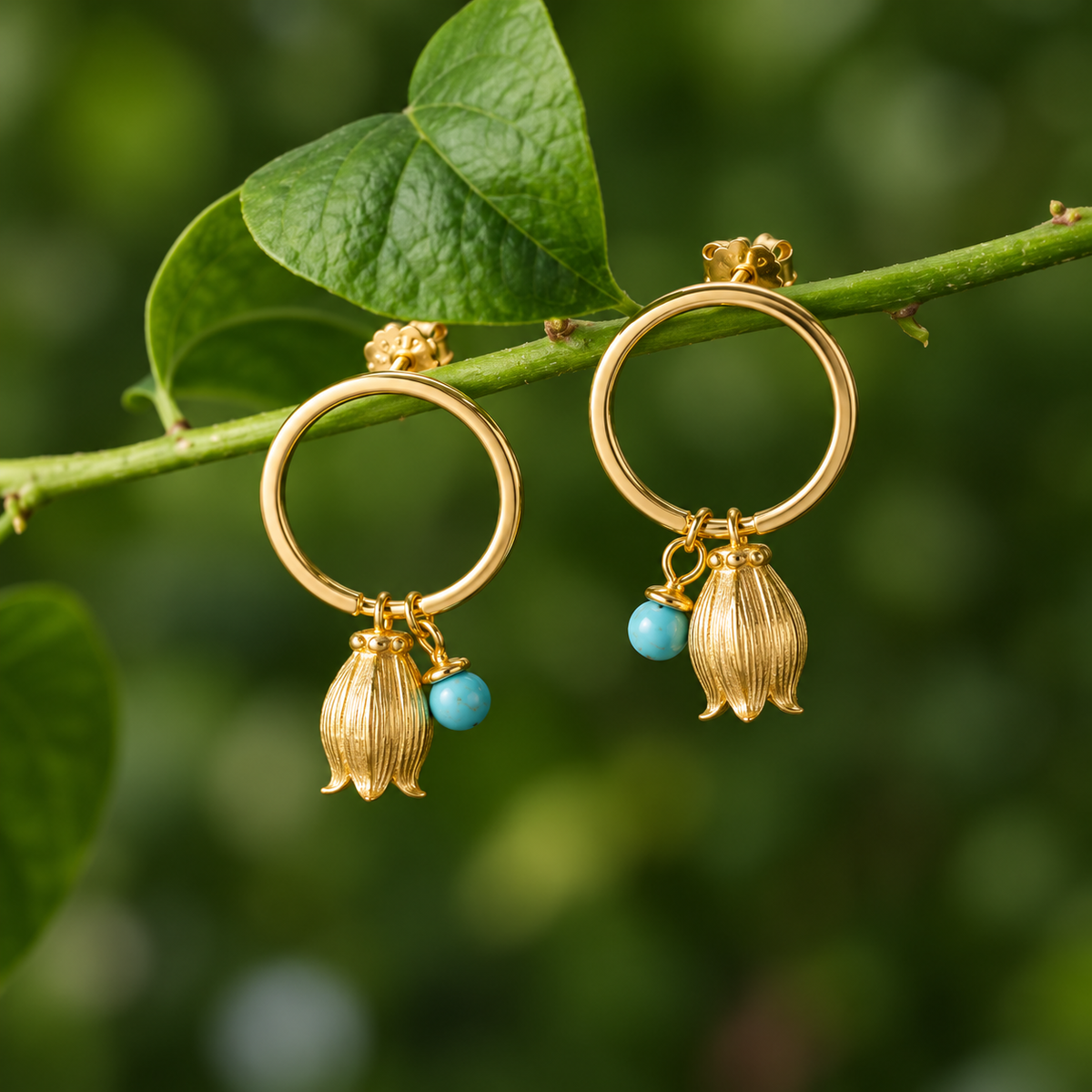 Bellflower Charm Earrings