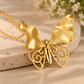 Sculpted Butterfly Pendant Necklace