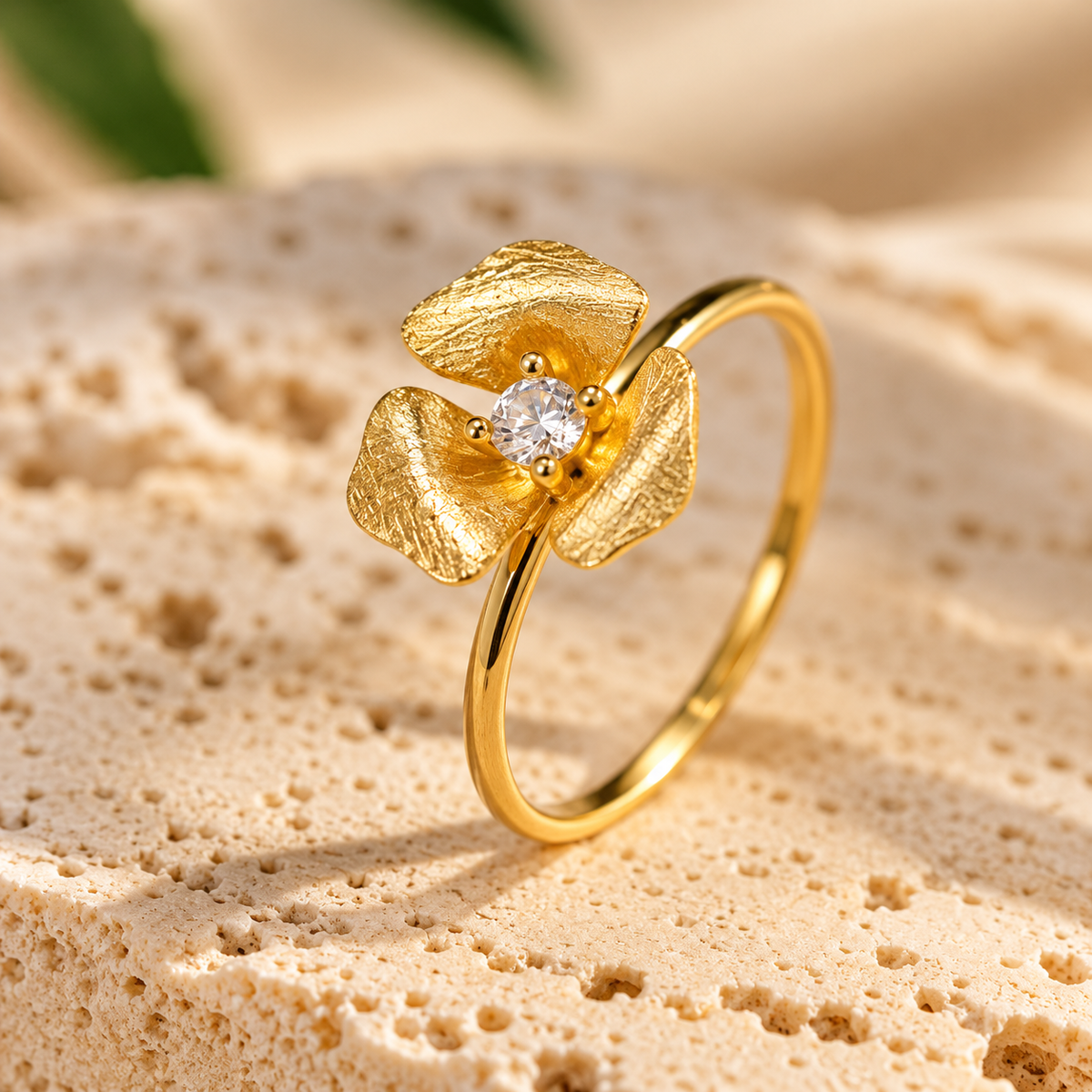 Dewdrop Flower Ring